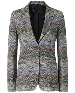 Missoni Viscose Lamé Blazer - Grey