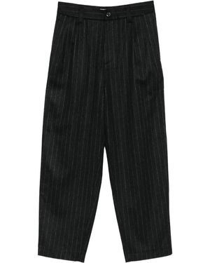 Barena Pinstripe Pleated Pants - Black
