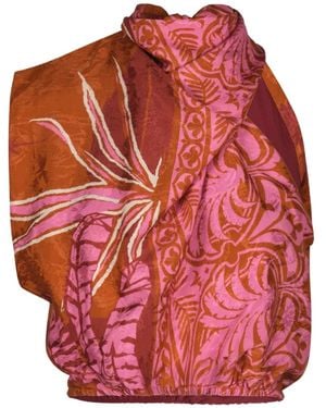 Johanna Ortiz Foral-Print Top - Red