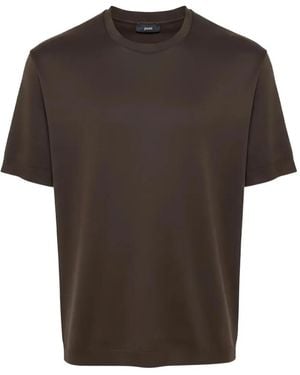 Herno Crew-Neck T-Shirt - Brown