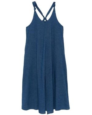 DKNY Knotted-Strap Midi Dress - Blue