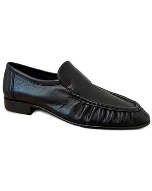 The Row Leather Loafers - Black