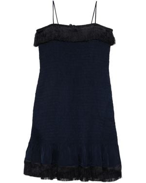 By Malene Birger Vestido corto con borlas - Azul