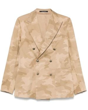 Tagliatore Camouflage-Pattern Blazer - Natural