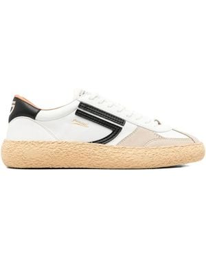 PURAAI Cloud Dancer Leather Trainers - Natural