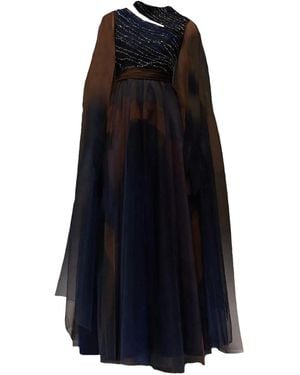 THA SEEN Sequin-Embellishment Maxi Dress - Blue