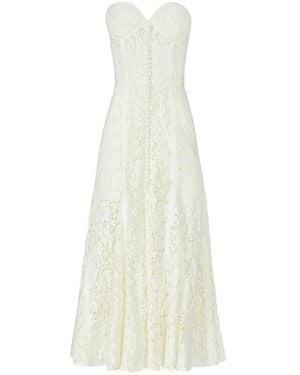 Costarellos Shara Midikleid Mit Kordelspitze - Weiß
