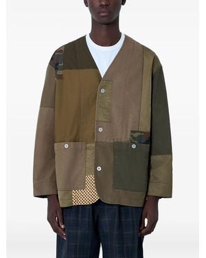 Comme des Garçons Patchwork Paneled Shirt Jacket - Green