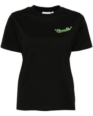 Chocoolate Logo-Embroidered T-Shirt - Black