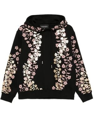 Cynthia Rowley Hoodie Mit Folien-Print - Schwarz