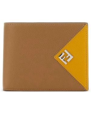 Fendi Lui Leather Wallet - Natural