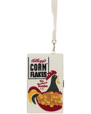 Anya Hindmarch Cornflakes Clutch Bag - White