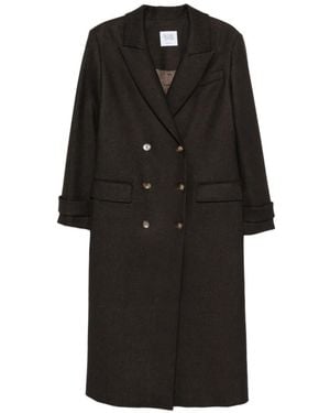 LE SULLY STUDIO Double-Breasted Peak-Lapel Coat - Black