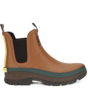 Barbour X Paul Smith Stivali Da Pioggia Stile Chelsea - Marrone