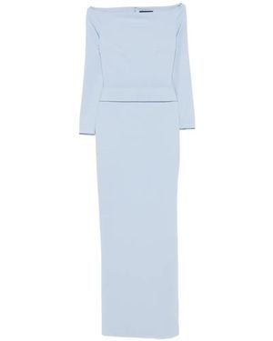Solace London Sabina Off-The-Shoulder Maxi Dress - Blue