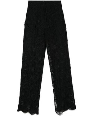 Ermanno Scervino Guipure Lace Trousers - Black