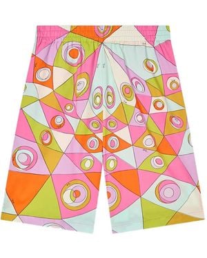 PUCCI Occhi-Print Popeline Shorts - White