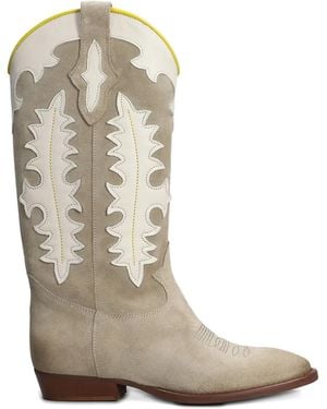 GISÉL MOIRÉ 30Mm Kansas Cowboy Boots - Natural