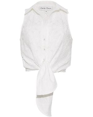 Cara Cara Camisa Highland Con Ojales Bordados - Blanco