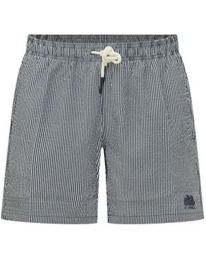 Sundek Gestreifte Seersucker-Shorts - Grau