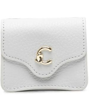 Coccinelle Llavero C-Me Con Placa Del Logo - Blanco