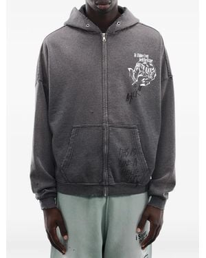 PALY Sudadera Carrying The Message Con Efecto Envejecido - Gris