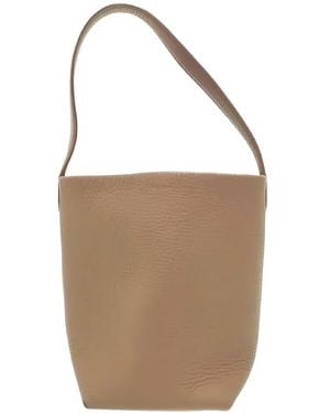 The Row Park Grained Leather Tote Bag - Natural