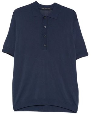 Low Brand Buttoned Polo - Blue