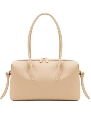 Yuzefi Sac Porté Épaule Brioche En Cuir Grainé - Natural