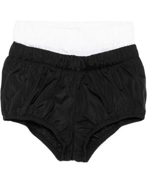 Vestiaire d'un Oiseau Libre Shorts Met Vlakken - Zwart