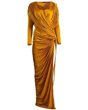 Atlein Ruffled One-Shoulder Mini Dress - Orange