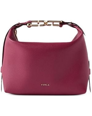 Furla Tonie Leather Shoulder Bag - Purple