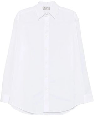 Pence Federico Pointed-Collar Long-Sleeve Shirt - White