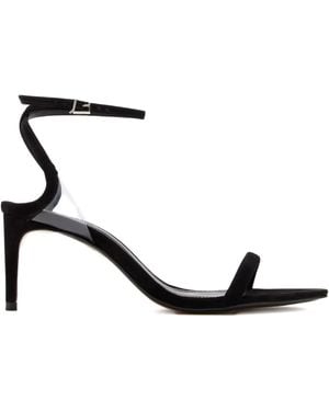 SCHUTZ SHOES 50Mm Prya Ankle-Strap Suede Sandals - Black