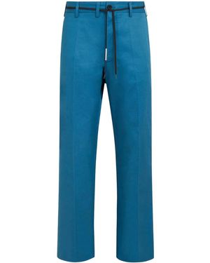 Marni Tied Waistband Straight-Legged Trousers - Blue