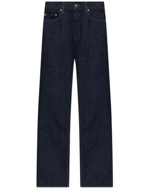 CASABLANCA Logo-Embroidered Straight-Leg Jeans - Blue