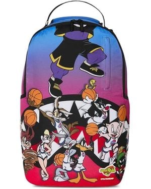 Sprayground X Space Jam 25Th Anniversary Rucksack Mit Print - Blau
