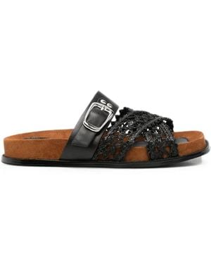 SERGIO MORETTI FIRENZE Buckle-Fastening Sandals - Black