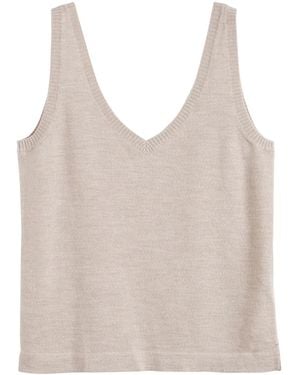 Chinti & Parker V-Neck Top - Natural