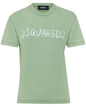DSquared² T-Shirt With Logo - Green