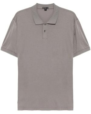 James Perse Luxe Lotus Jersey Polo Shirt - Grey