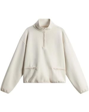 Woolrich Fleece Zipped Sweatshirt - White