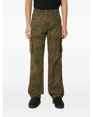 Alpha Industries Jet Camouflage-Print Cargo Trousers - Green
