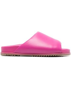 Rick Owens Granolas Leren Slippers - Roze