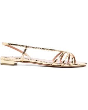 Aquazzura Talk To Me Strappy Sandals - White