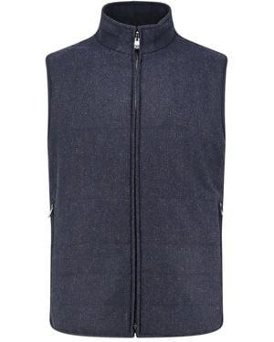 Corneliani Zip Sleeveless Jacket - Blue