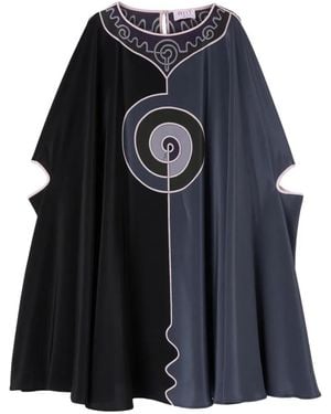 PUCCI Astro-Print Cape Mini Dress - Blue