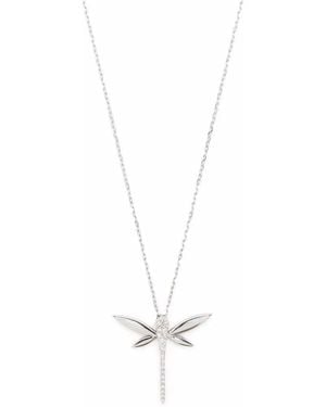 Anapsara Collar Dragonfly En Oro Blanco De 18 Ct Con Diamantes