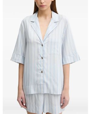 Chantelle Striped Pajama Top - White