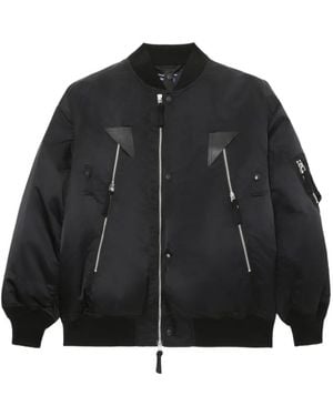 Comme des Garçons Veste Bomber À Zips Multiples - Black